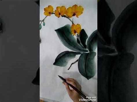 蝴蝶蘭畫法|蝴蝶蘭畫法（小寫意畫法）How to paint Butterfly Orchid